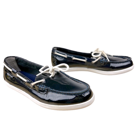 Cole Haan Shoes - Cole Haan Shoes Womens Size 9 Patent Leather Navy Blue Nantucket Camp Loafer